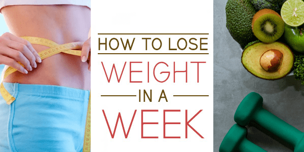 how to lose weight in a week without diet