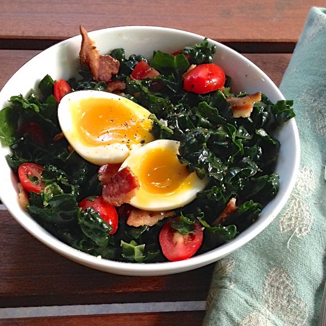 protein rich breakfast recipes- BLT Breakfast Salad